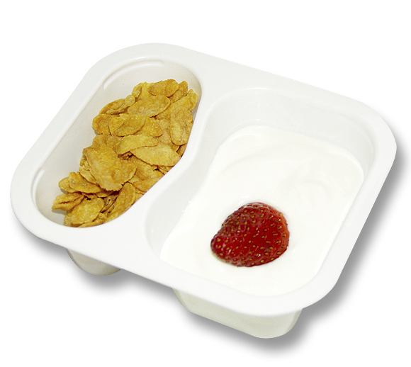 Bílý jogurt s cornflakes